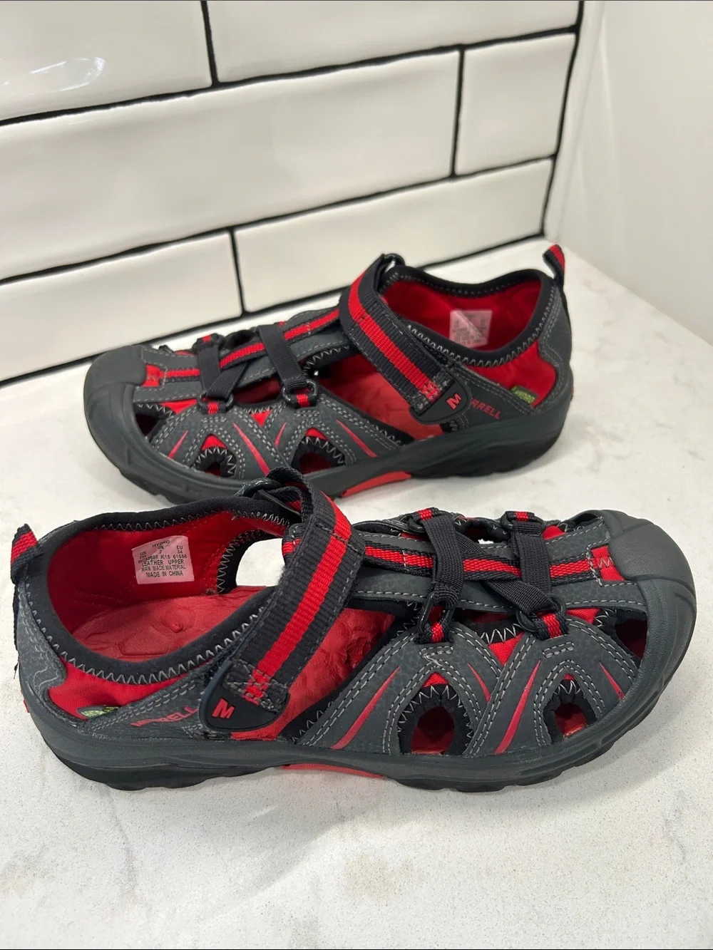 Merrell Hydro Outdoor Adjustable Leather‎ Sandal Boys Size 3W